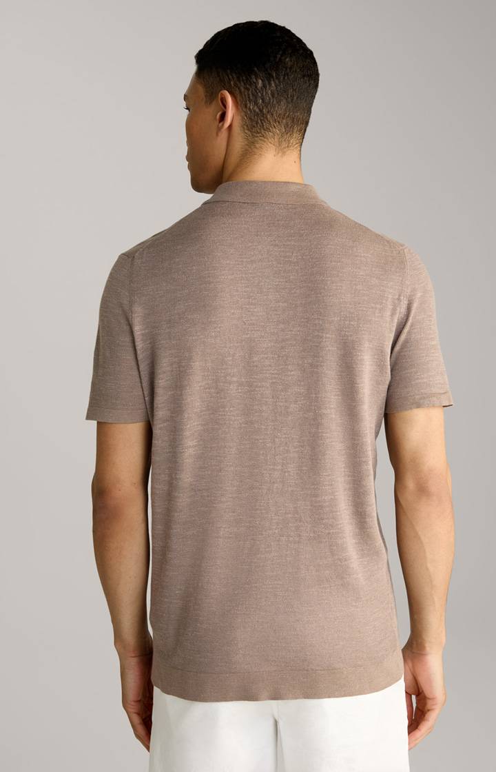 Joop Leinenmix-Poloshirt Malioso in Braun Angebote
