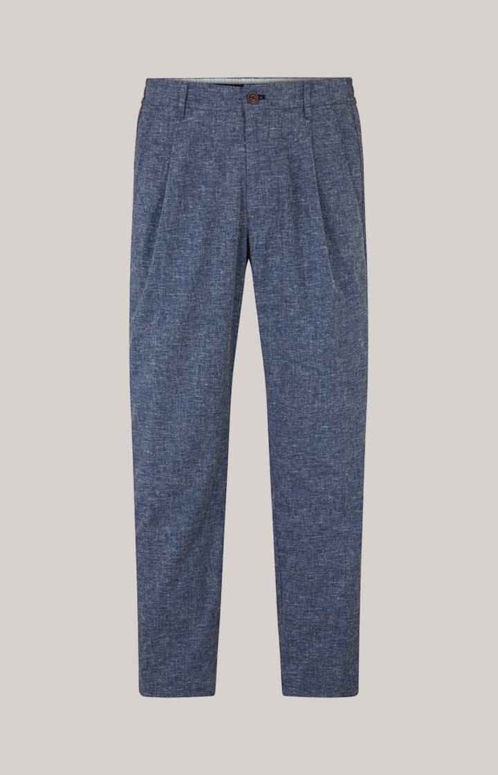 Joop Leinenmix-Chino Lead in Blau meliert im Angebot