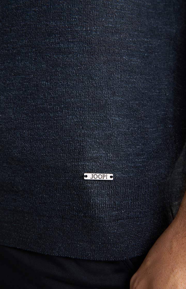 Joop Leinenmix-T-Shirt Maroso in Dunkelblau Schlussverkauf