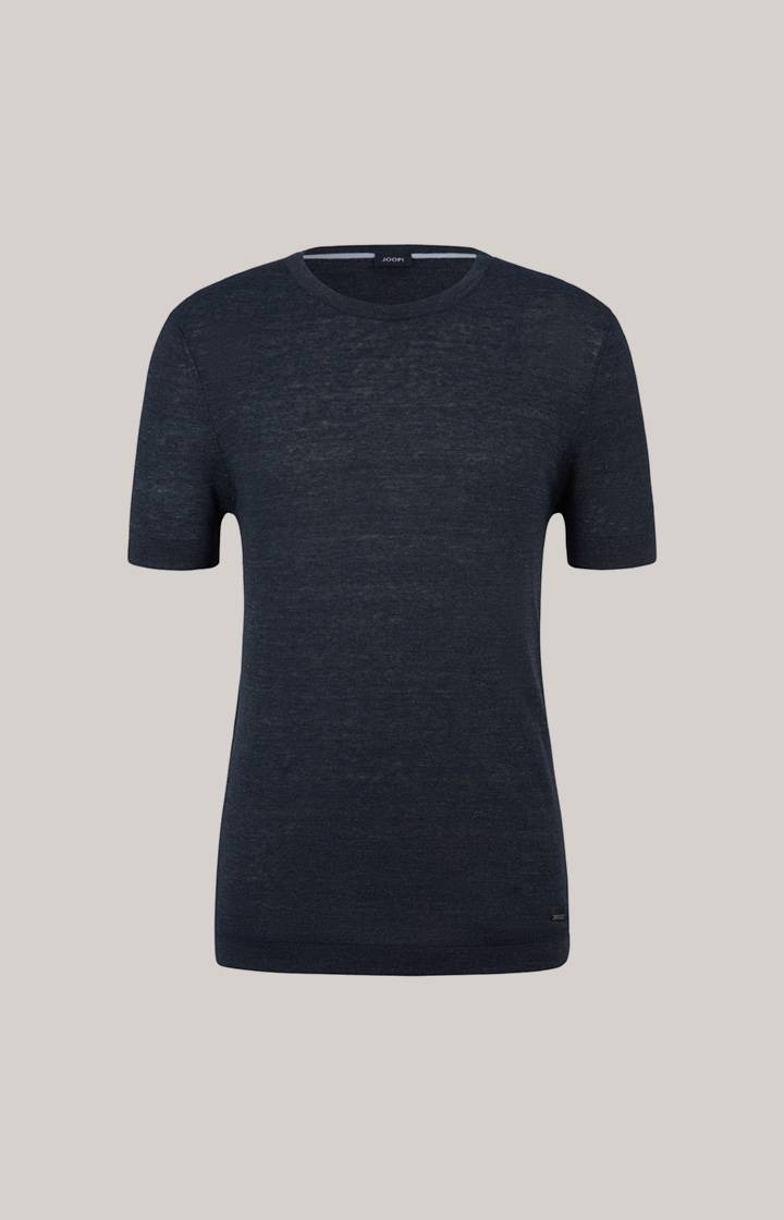 Joop Leinenmix-T-Shirt Maroso in Dunkelblau Schlussverkauf