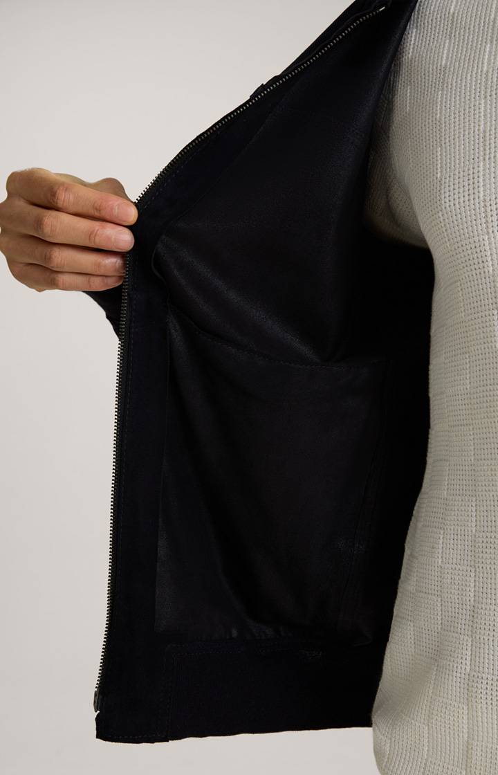 Joop Ziegenvelours-Lederjacke Pios in Navy Meist gekauft