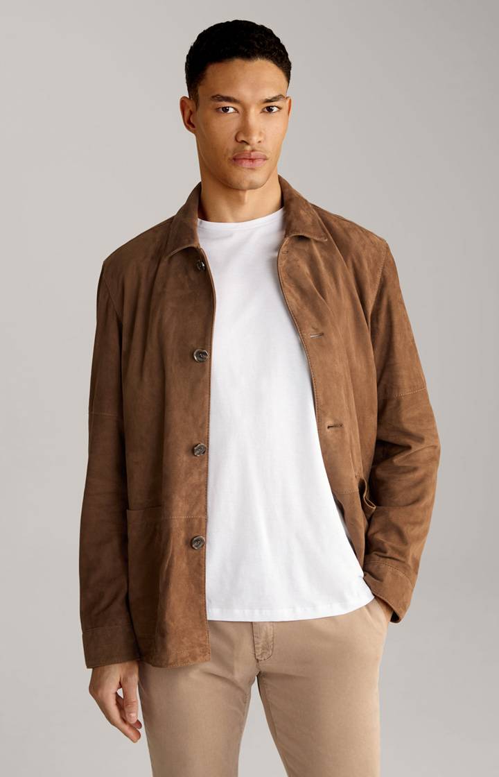 Joop Velours-Lederjacke Zag in Braun