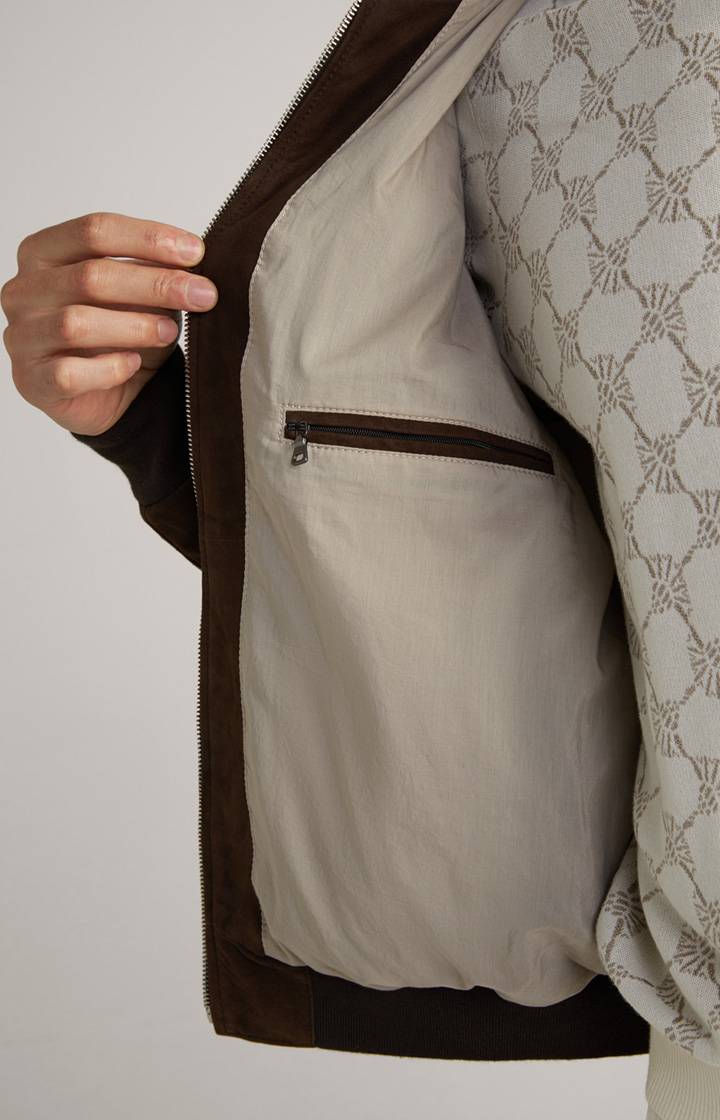 Joop Ziegenvelours-Lederjacke Laup in Dunkelbraun Schlussverkauf