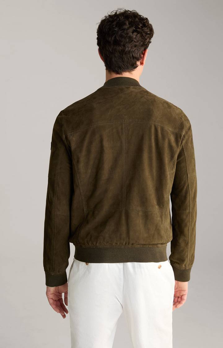 Joop Ziegenvelours-Lederjacke Pios in Oliv Günstiger Verkauf