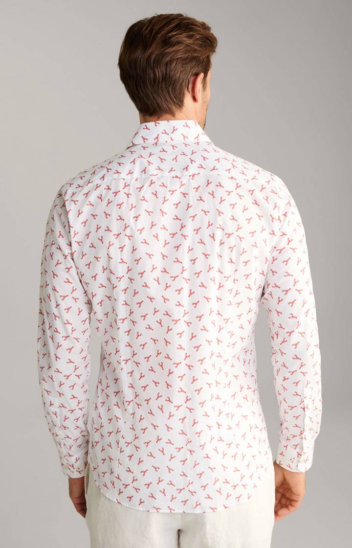 Joop Hemd Pai in Weiß/Rot gemustert im Angebot