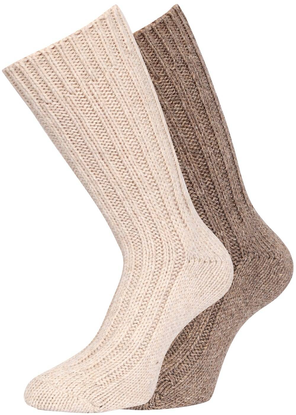 ﻿KB Socken Alpakasocken dick gestrickt - 2 Paar