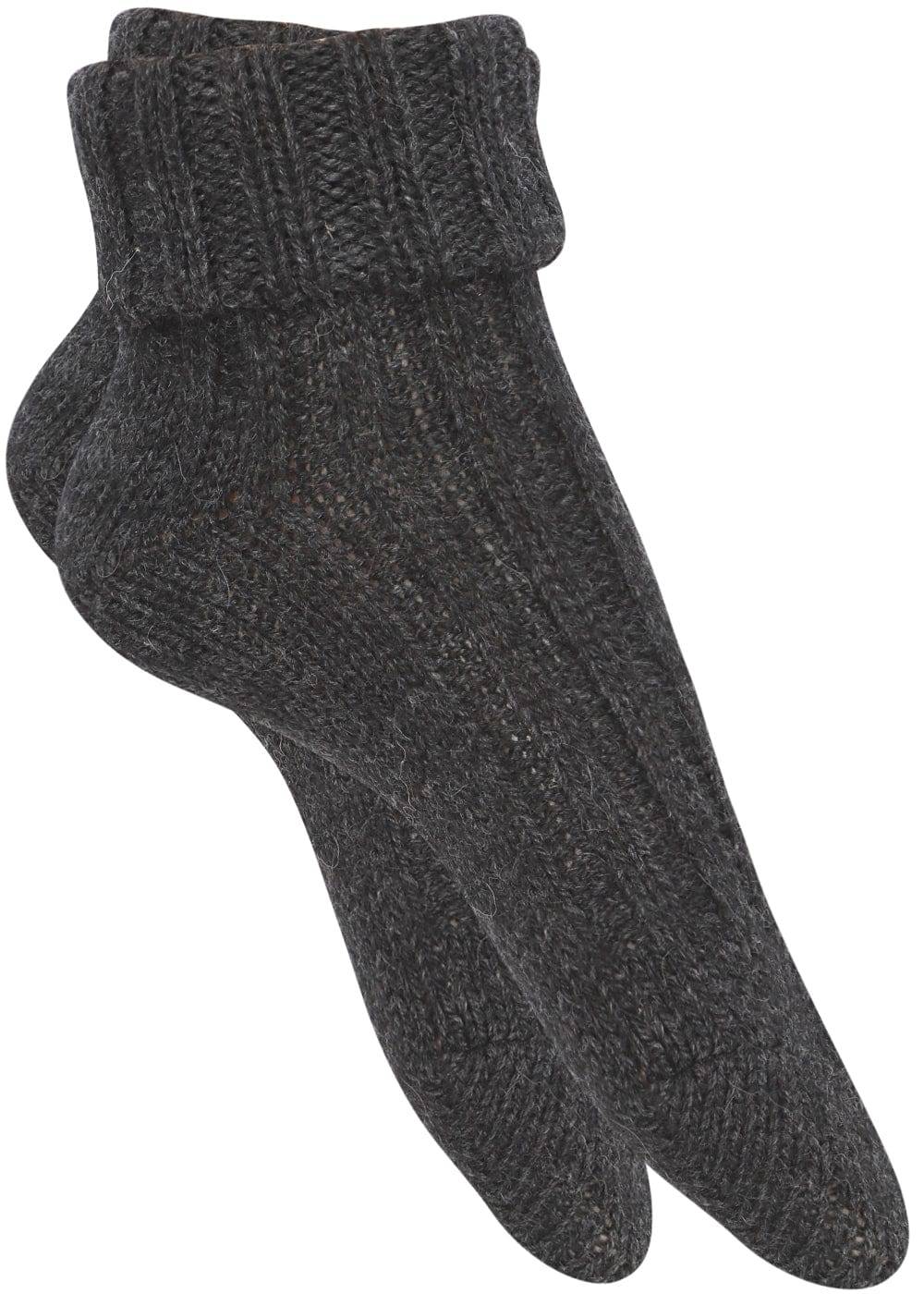 KB Socken Alpakasocken mit Umschlag dickgestrickt - 2 Paar im Angebot