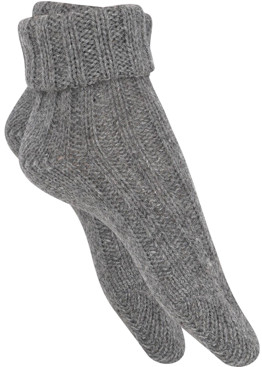 KB Socken Alpakasocken mit Umschlag dickgestrickt - 2 Paar im Angebot