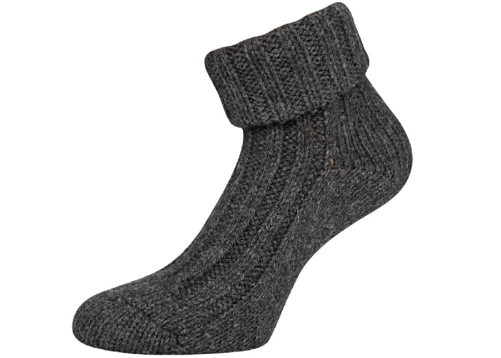 KB Socken Alpakasocken mit Umschlag dickgestrickt - 2 Paar im Angebot