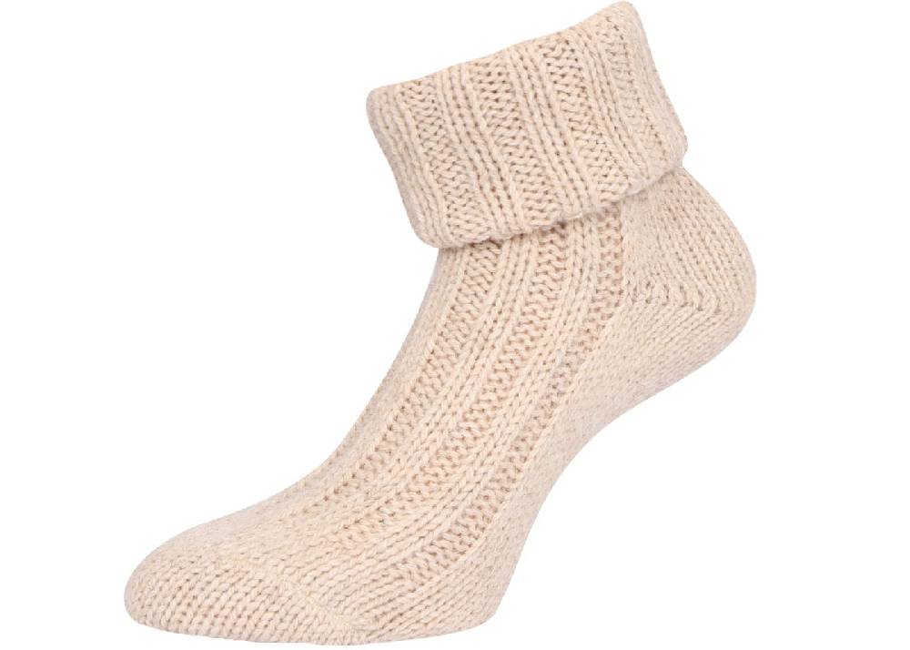 KB Socken Alpakasocken mit Umschlag dickgestrickt - 2 Paar Fabrikverkauf