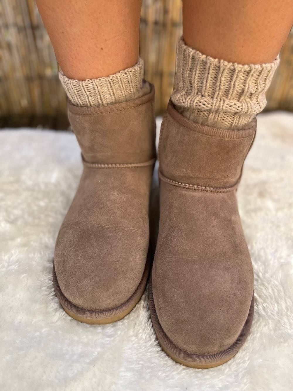 KB Socken Alpakasocken mit Umschlag dickgestrickt - 2 Paar Fabrikverkauf