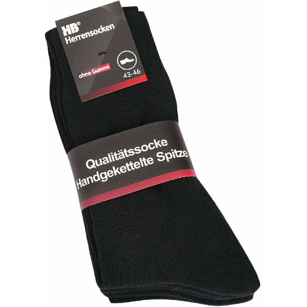 KB Socken Herrensocken schwarz - Diabetiker geeignet - 10 Paar Outlet