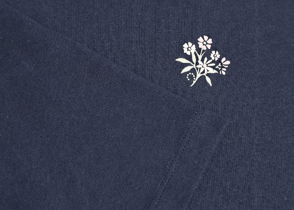 KB Socken Damen Schlafanzug lang dunkelblau - 100% Baumwolle Fabrikverkauf