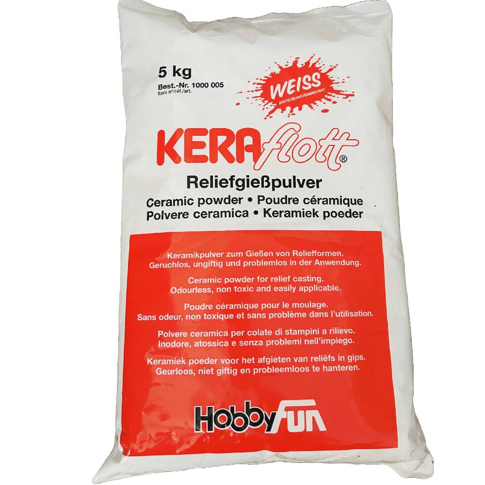 KB Socken KERAflott Reliefgießpulver weiß 5 kg Sack