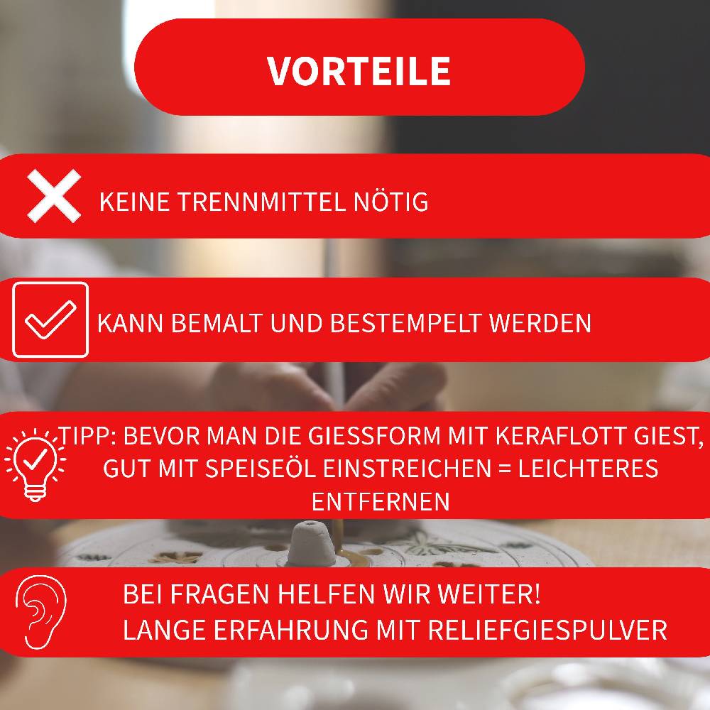 KB Socken KERAflott Reliefgießpulver weiß 2 x 5 kg Sack Günstiger Verkauf