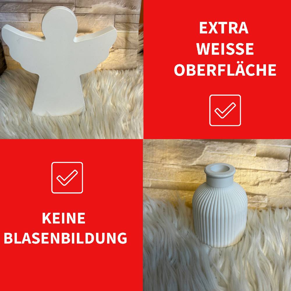 KB Socken KERAflott Reliefgießpulver weiß 2 x 5 kg Sack Günstiger Verkauf
