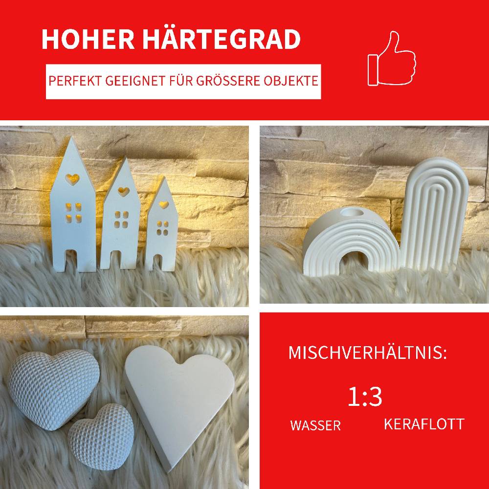 KB Socken KERAflott Reliefgießpulver weiß 2 x 5 kg Sack Günstiger Verkauf