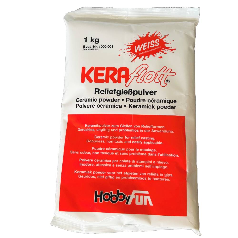 KB Socken KERAflott Reliefgießpulver weiß 1 kg