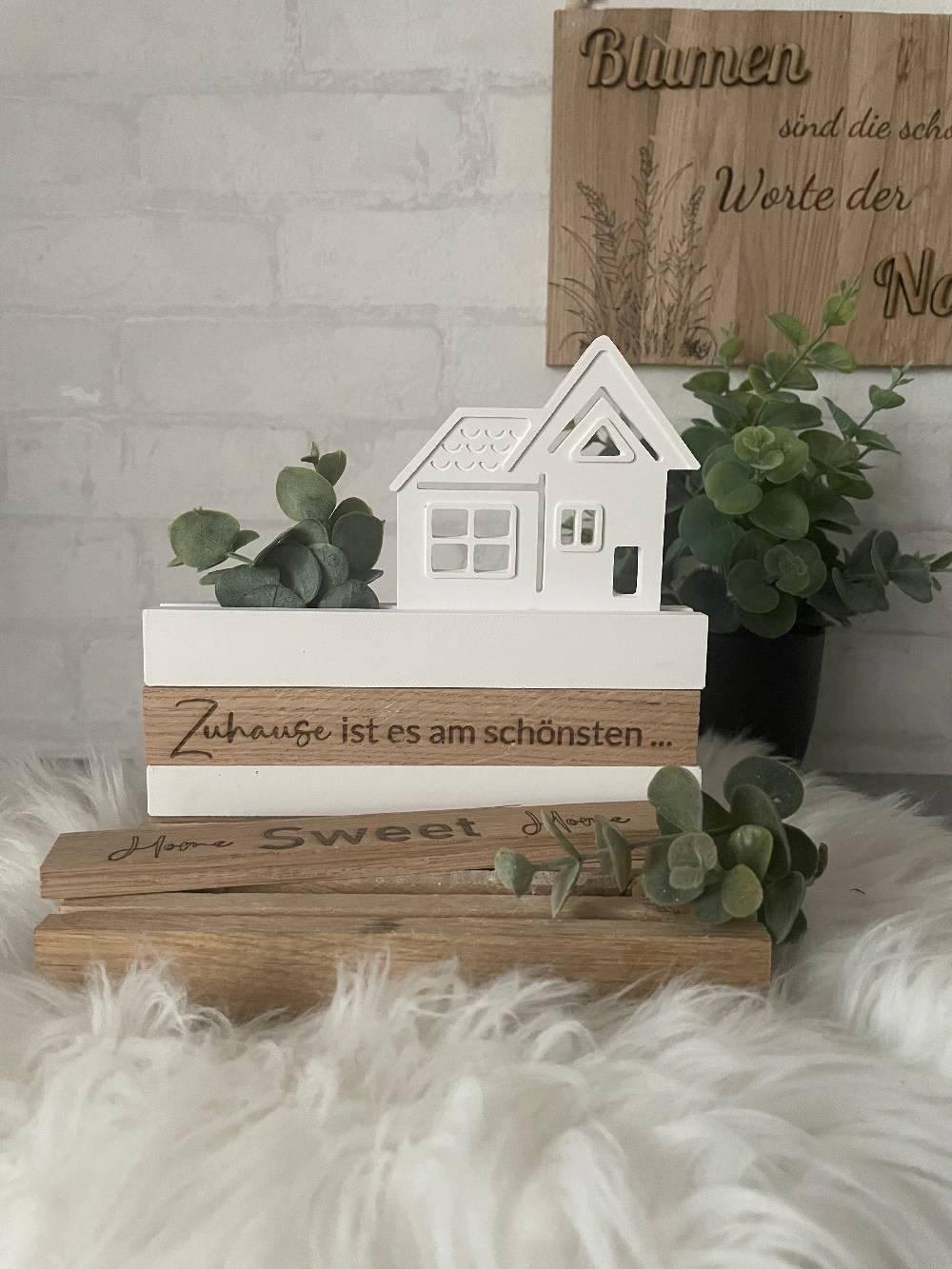 KB Socken Keraflott Einschieber mit Klötzchen – Variante, Sockelleiste für Einschieber , Wohndeko, Deko Aesthetic, Geschenke, Häuserloop, Herz, Haus Auslauf