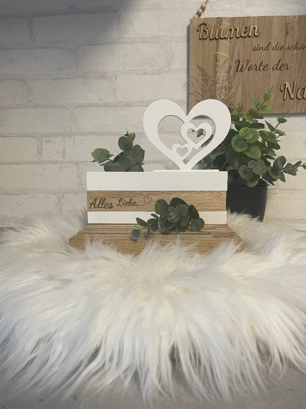KB Socken Keraflott Einschieber mit Klötzchen – Variante, Sockelleiste für Einschieber , Wohndeko, Deko Aesthetic, Geschenke, Häuserloop, Herz, Haus Auslauf