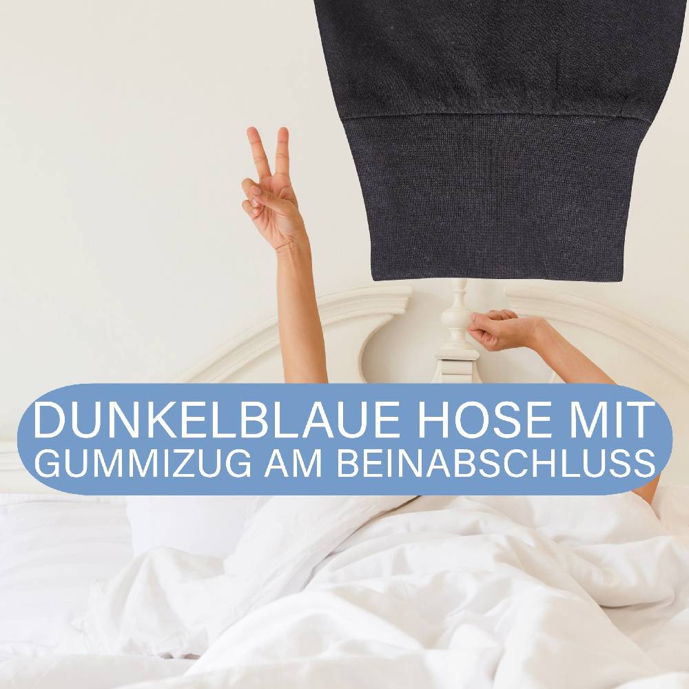 KB Socken Herren Schlafanzug lang blau - 100% Baumwolle Outlet