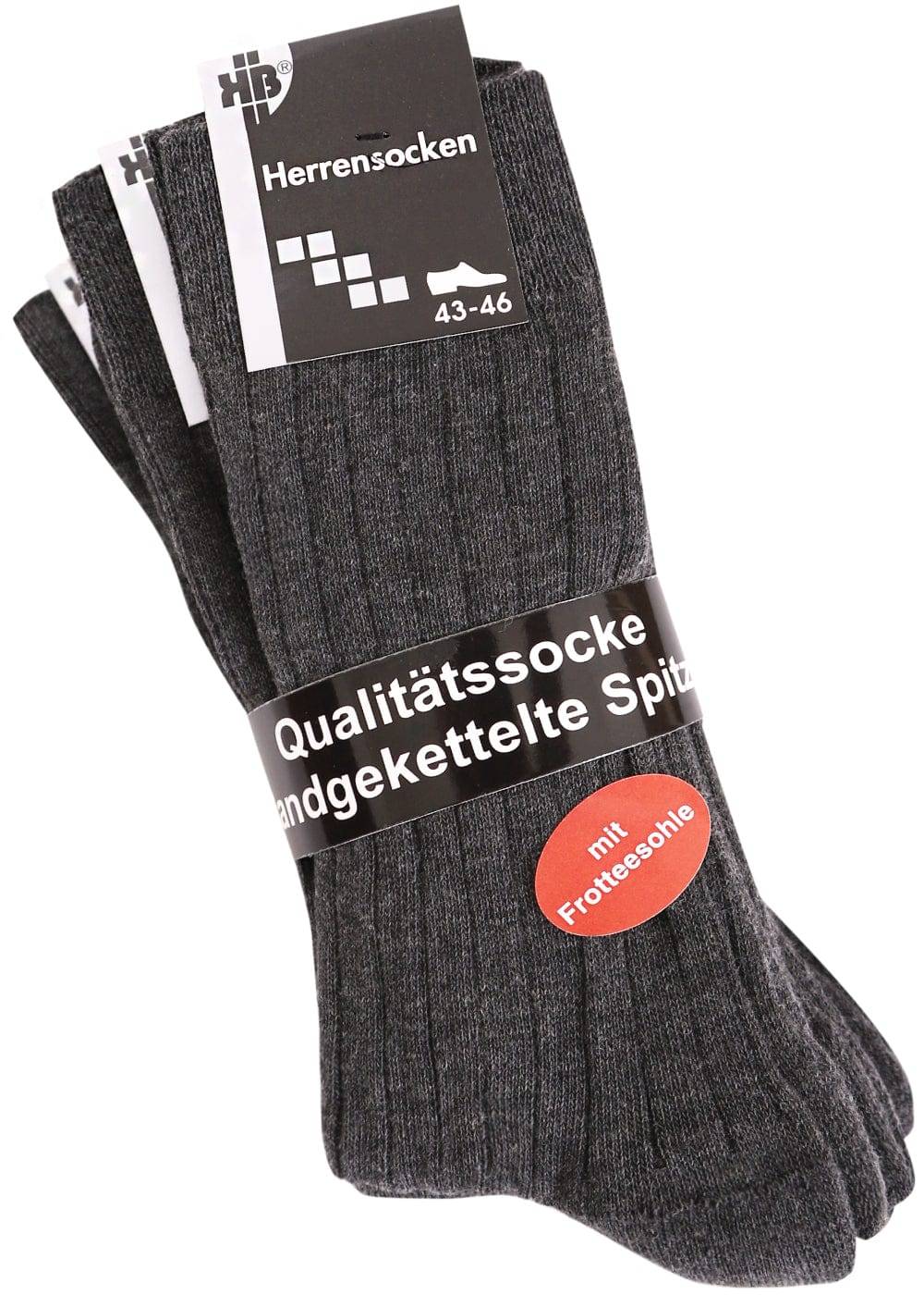 KB Socken Arbeitssocken mit Frotteesohle Grau - 5 Paar Verkauf