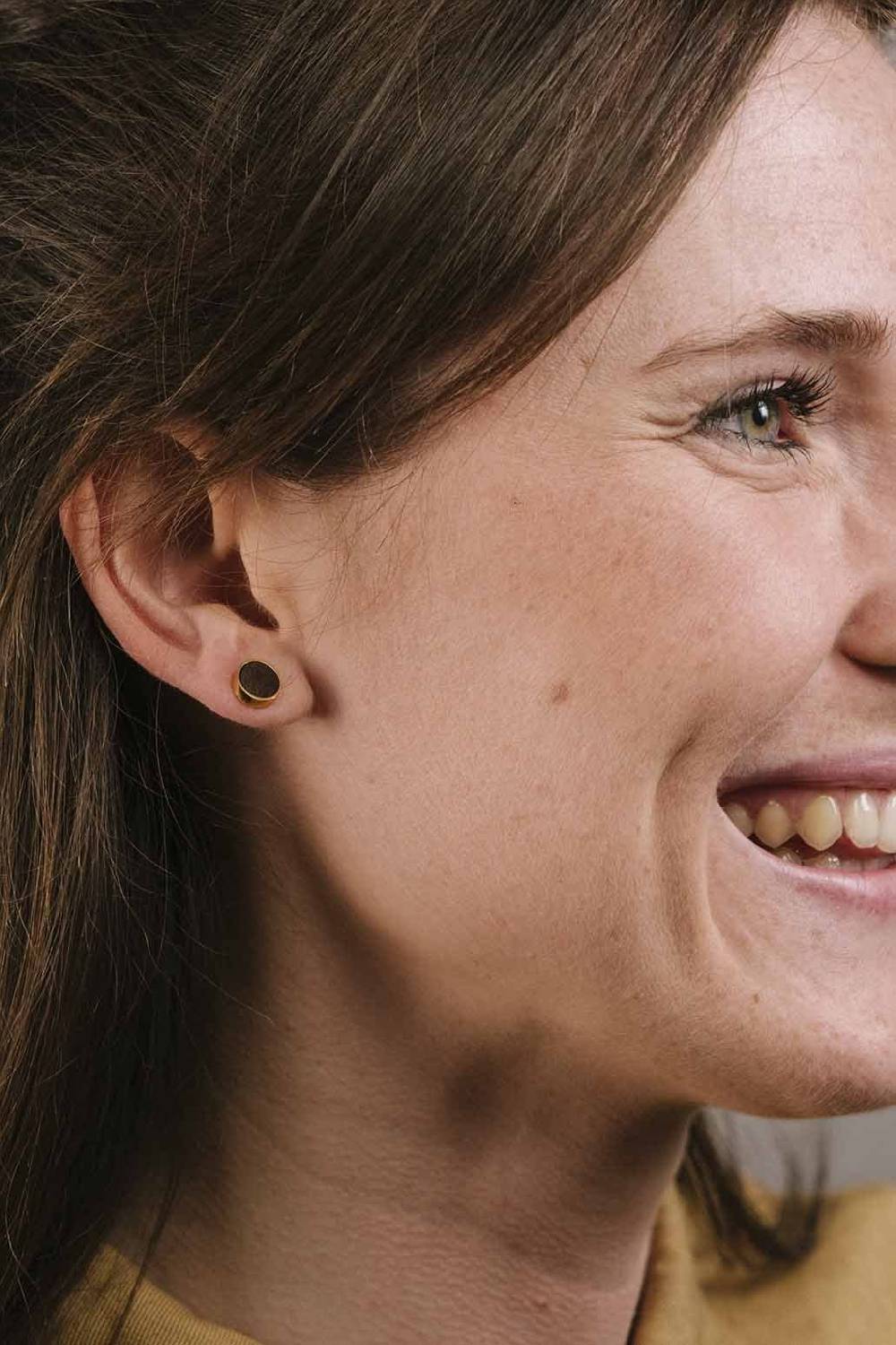 Kerbholz CIRCLE EARRING Walnuss Muttertagsangebot