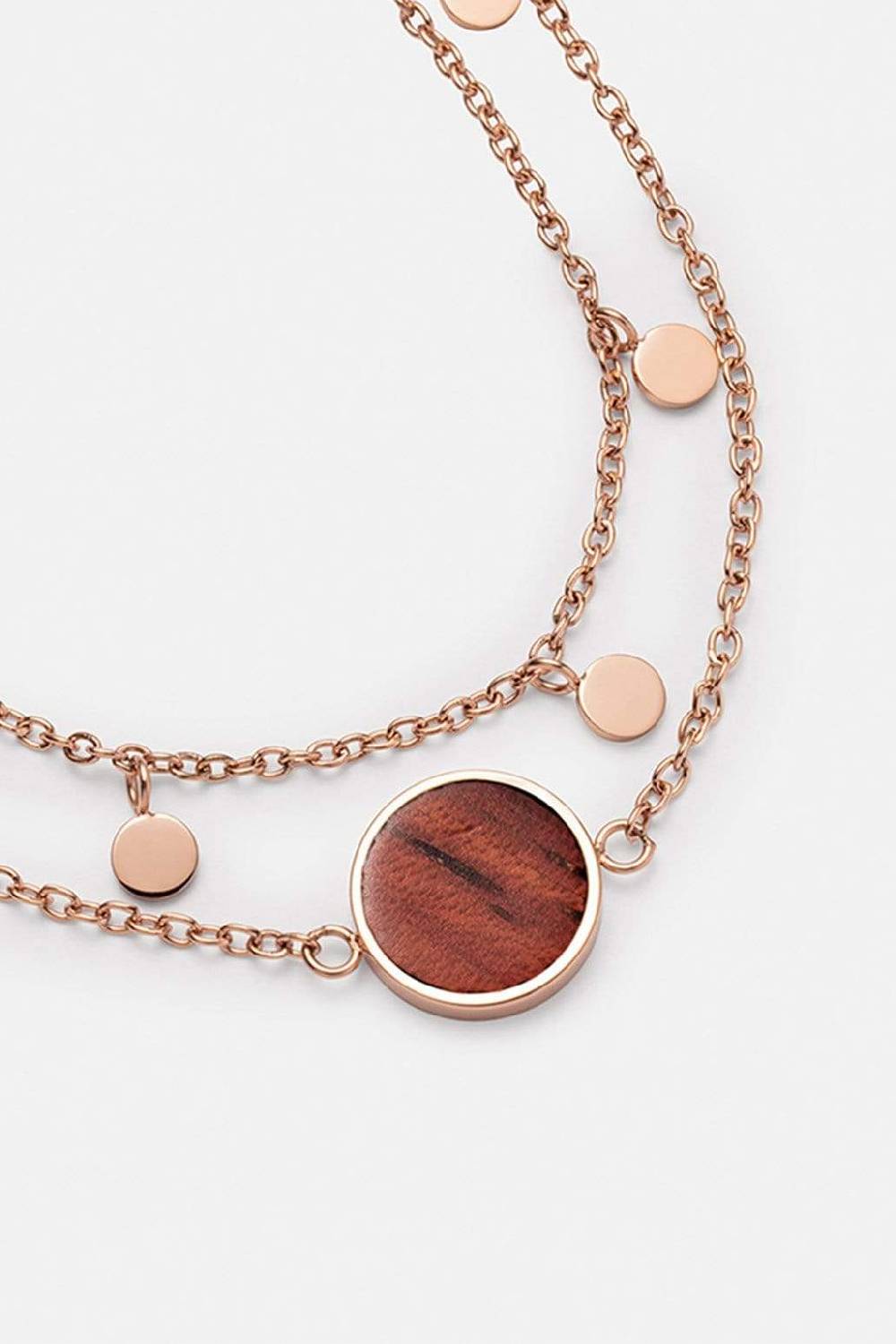 Kerbholz CIRCLE DOUBLE BRACELET Walnuss Valentinstagsangebot