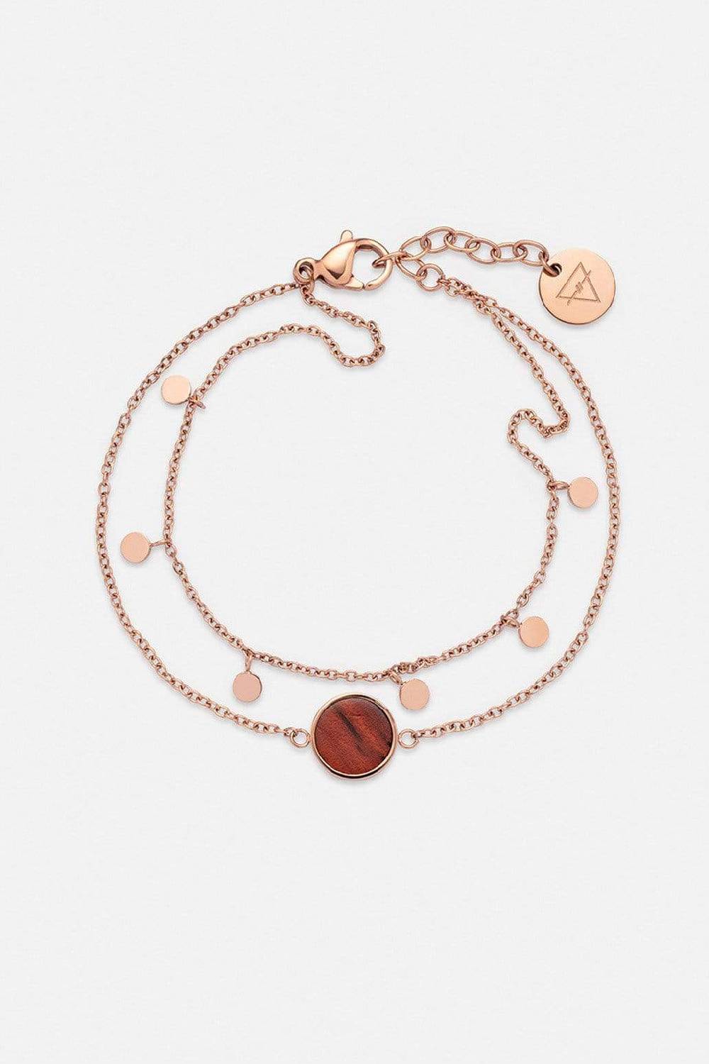 Kerbholz CIRCLE DOUBLE BRACELET Rosenholz Lagerräumung