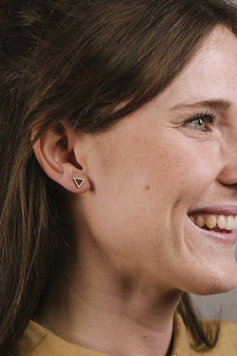 Kerbholz TRIANGLE EARRING Sandelholz Große Rabatte
