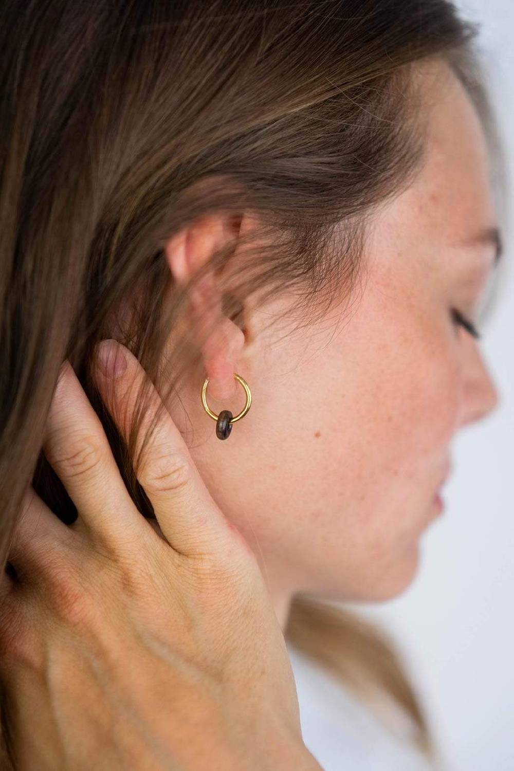 Kerbholz DONUT EARRING Walnuss Tägliche Deals