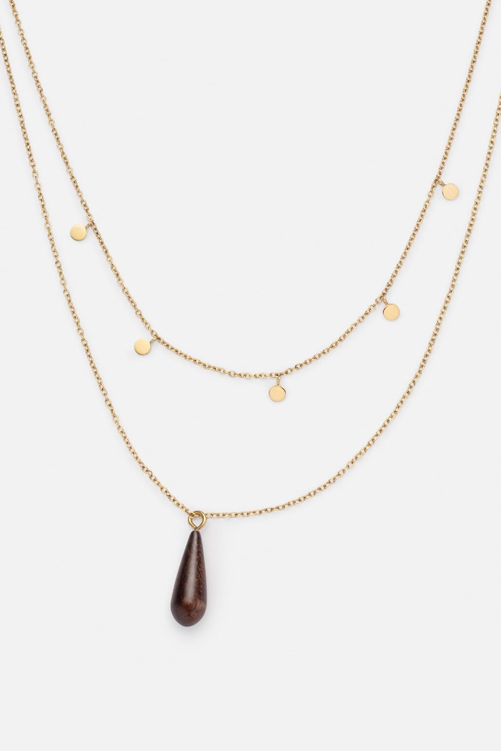 Kerbholz DROP DOUBLE NECKLACE Walnuss Wochenangebot