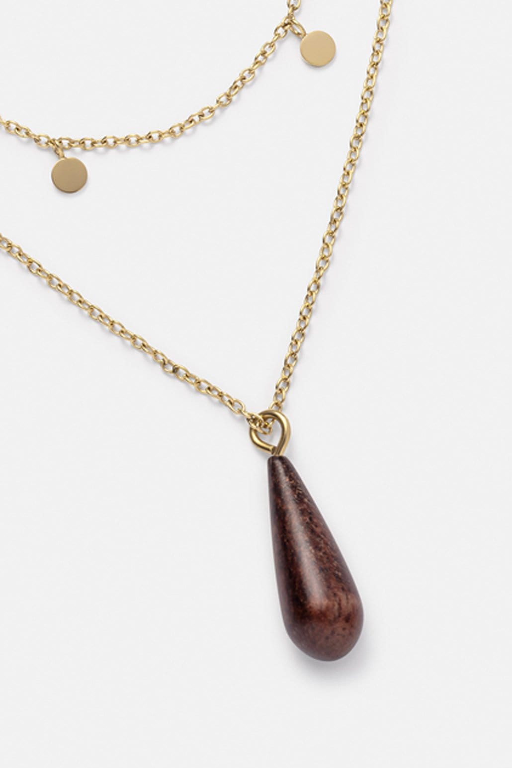 Kerbholz DROP DOUBLE NECKLACE Walnuss Wochenangebot