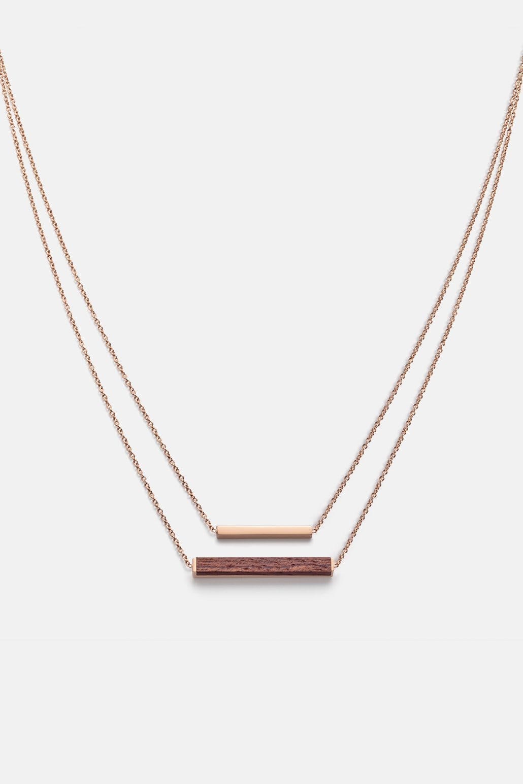 Kerbholz RECTANGLE NECKLACE Walnuss Clearance-Verkauf