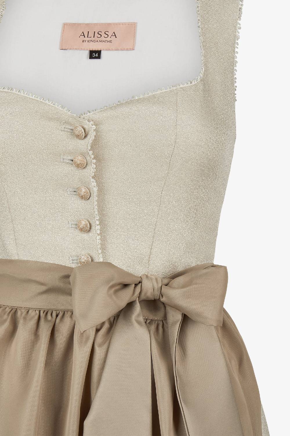 Kinga Mathe Dirndl Elsa in Taupe Verkauf
