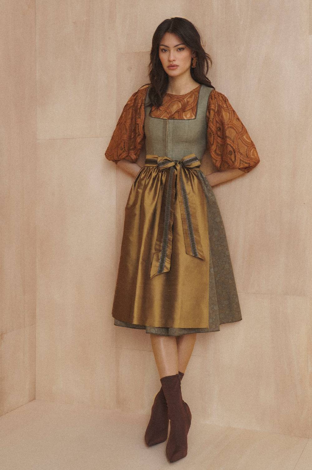 Kinga Mathe Dirndl Royan in Taupe Kostenloser Versand