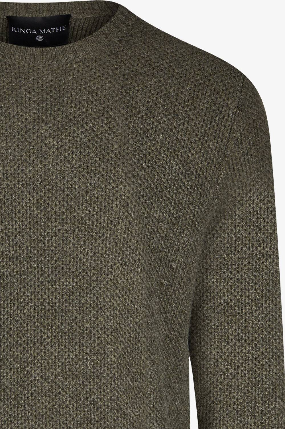 Kinga Mathe Cashmere Pullover Charles in Olive im Angebot
