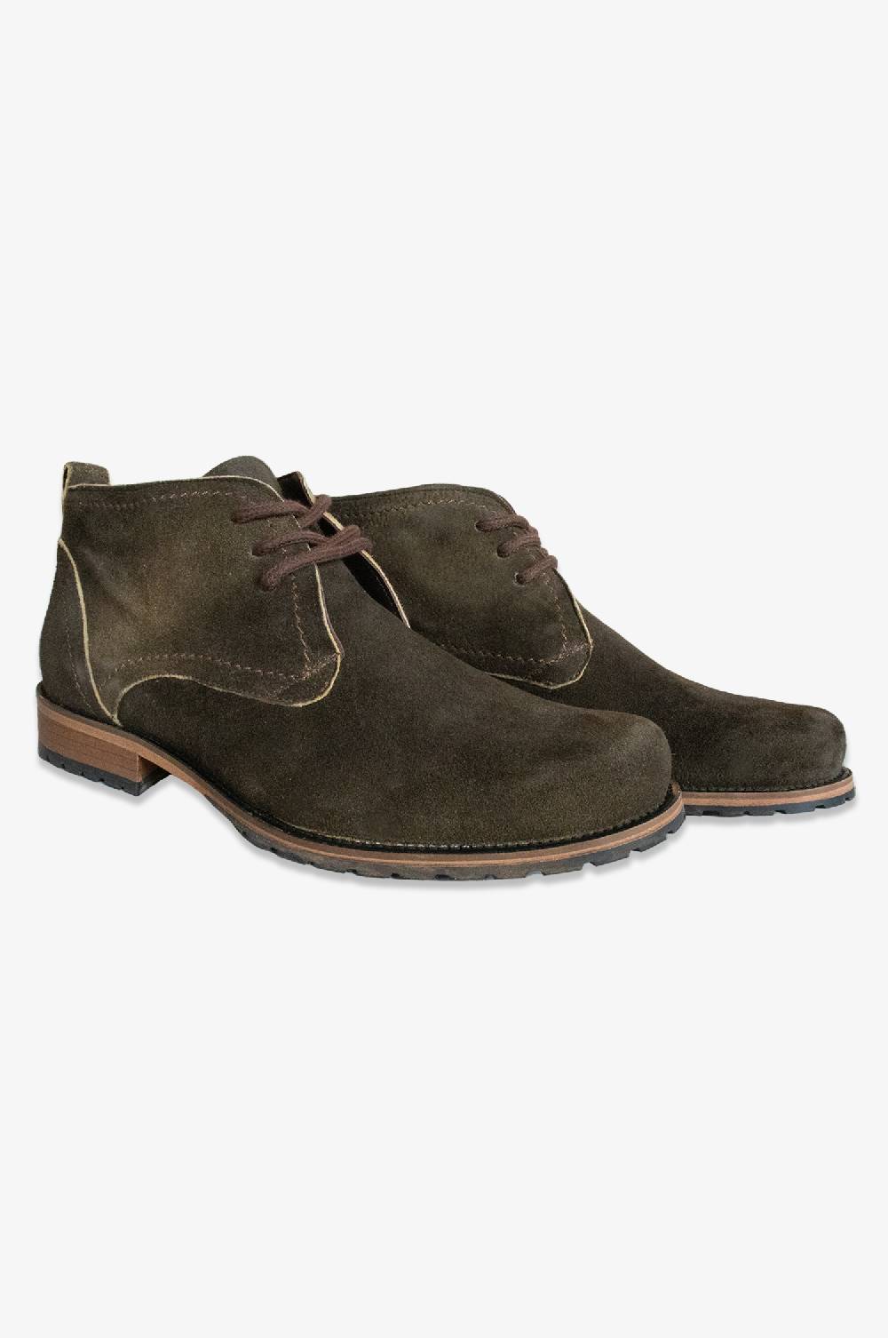 Kinga Mathe Veloursleder Trachtenschuhe in Olive