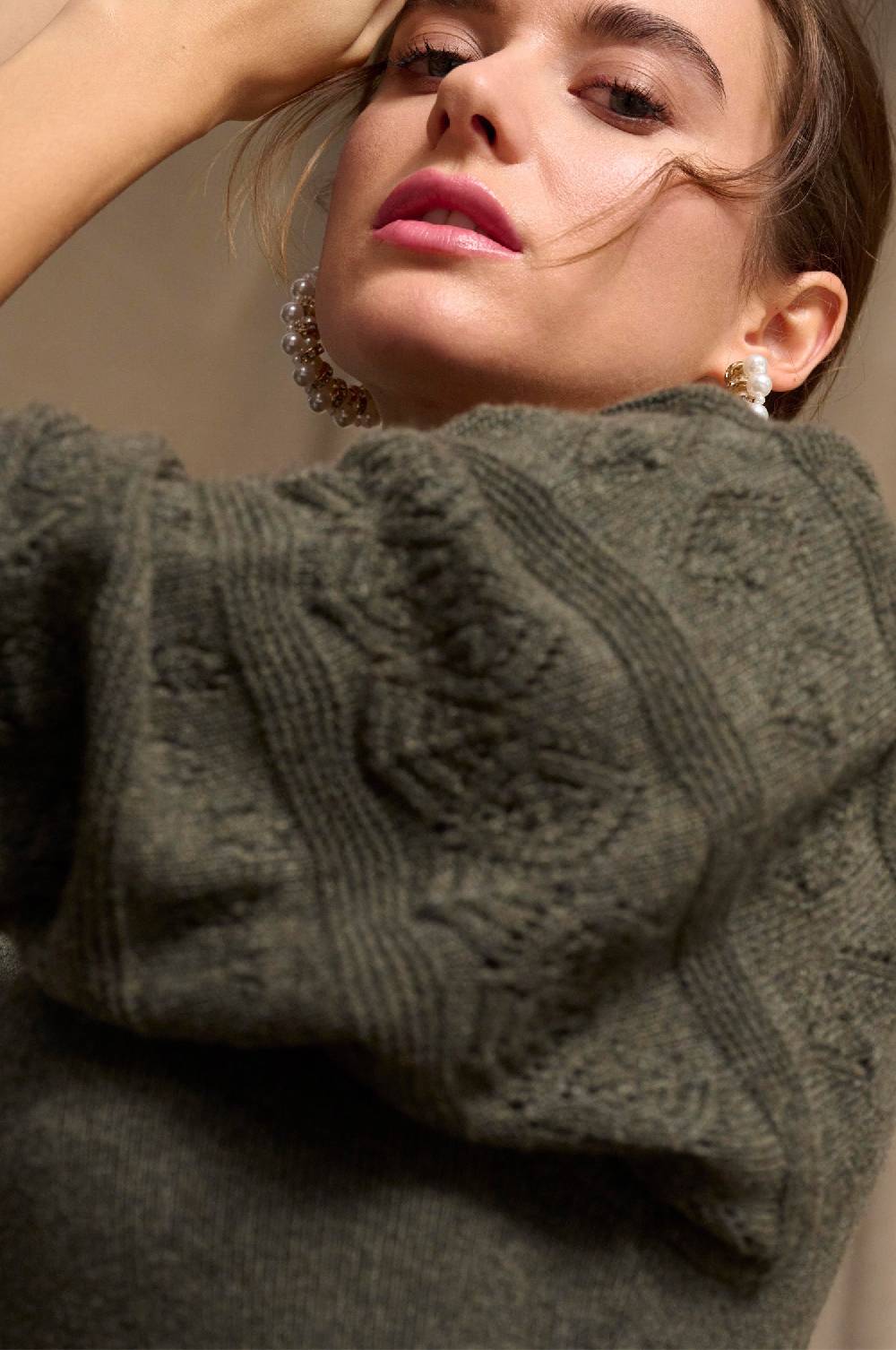 Kinga Mathe Cashmere Strickkleid Leonora in Olive Hotsell