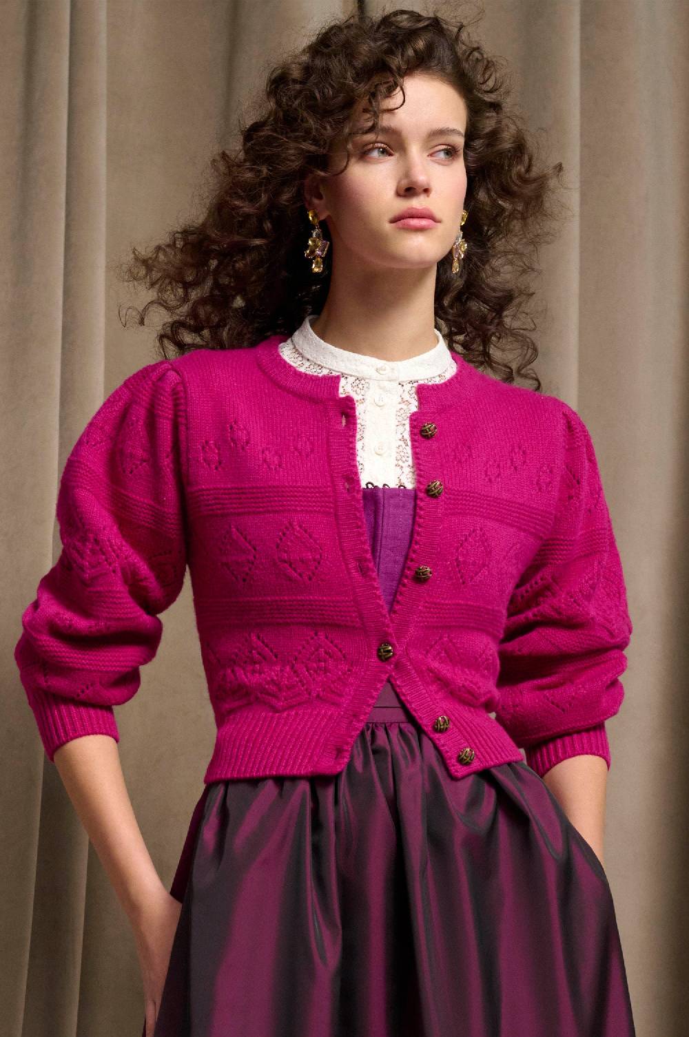 Kinga Mathe Cashmere Strickjacke Dakota in Pink Online
