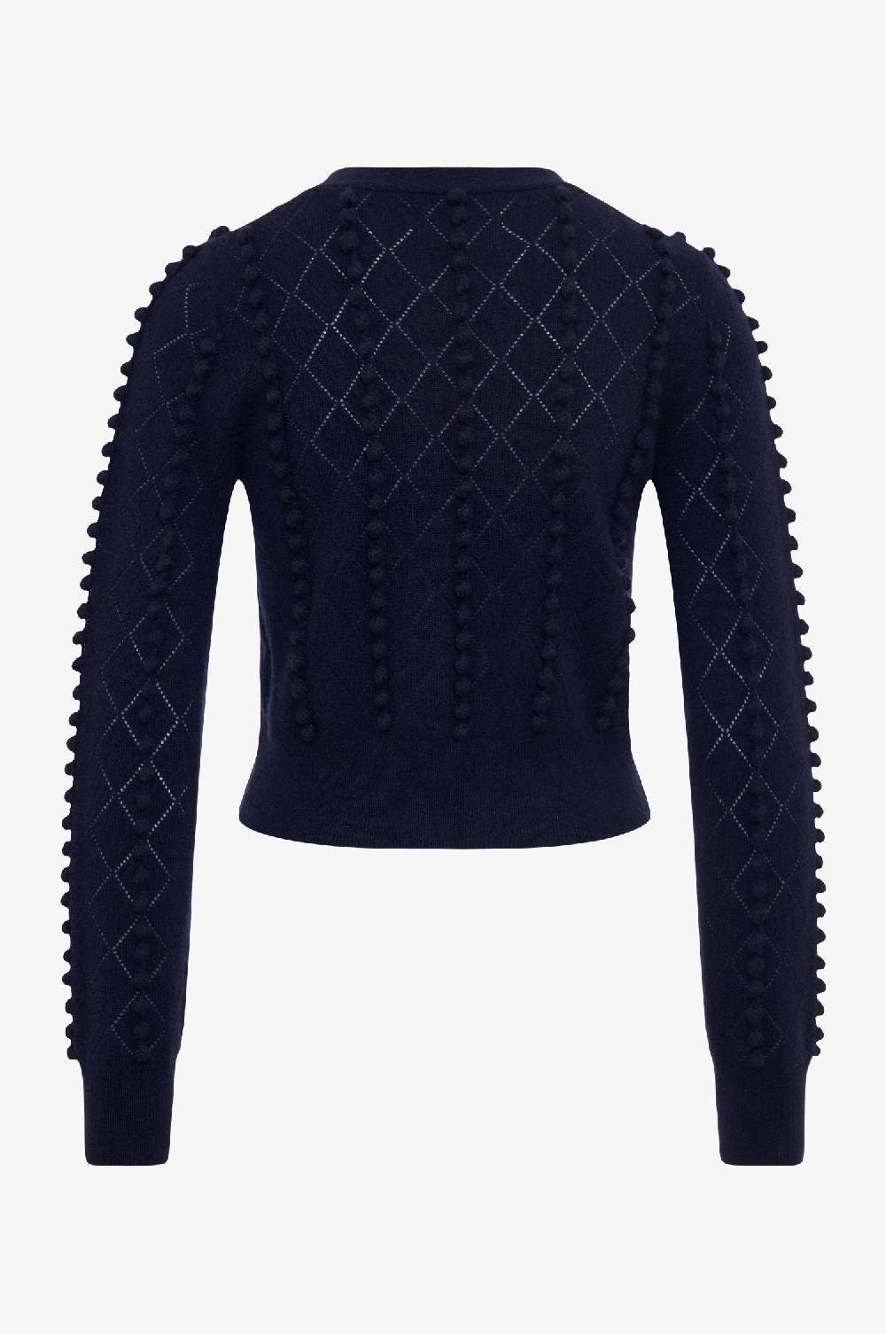 Kinga Mathe Cashmere Strickjacke Amalia in Nachtblau Outlet