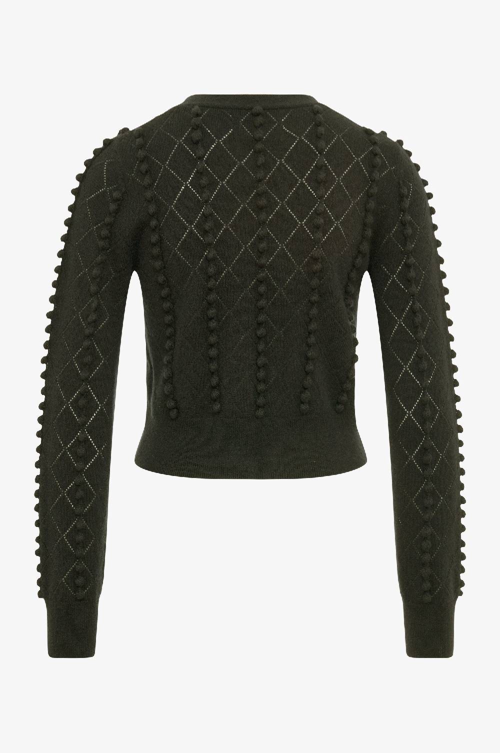 Kinga Mathe Cashmere Strickjacke Amalia in Olive Auslauf