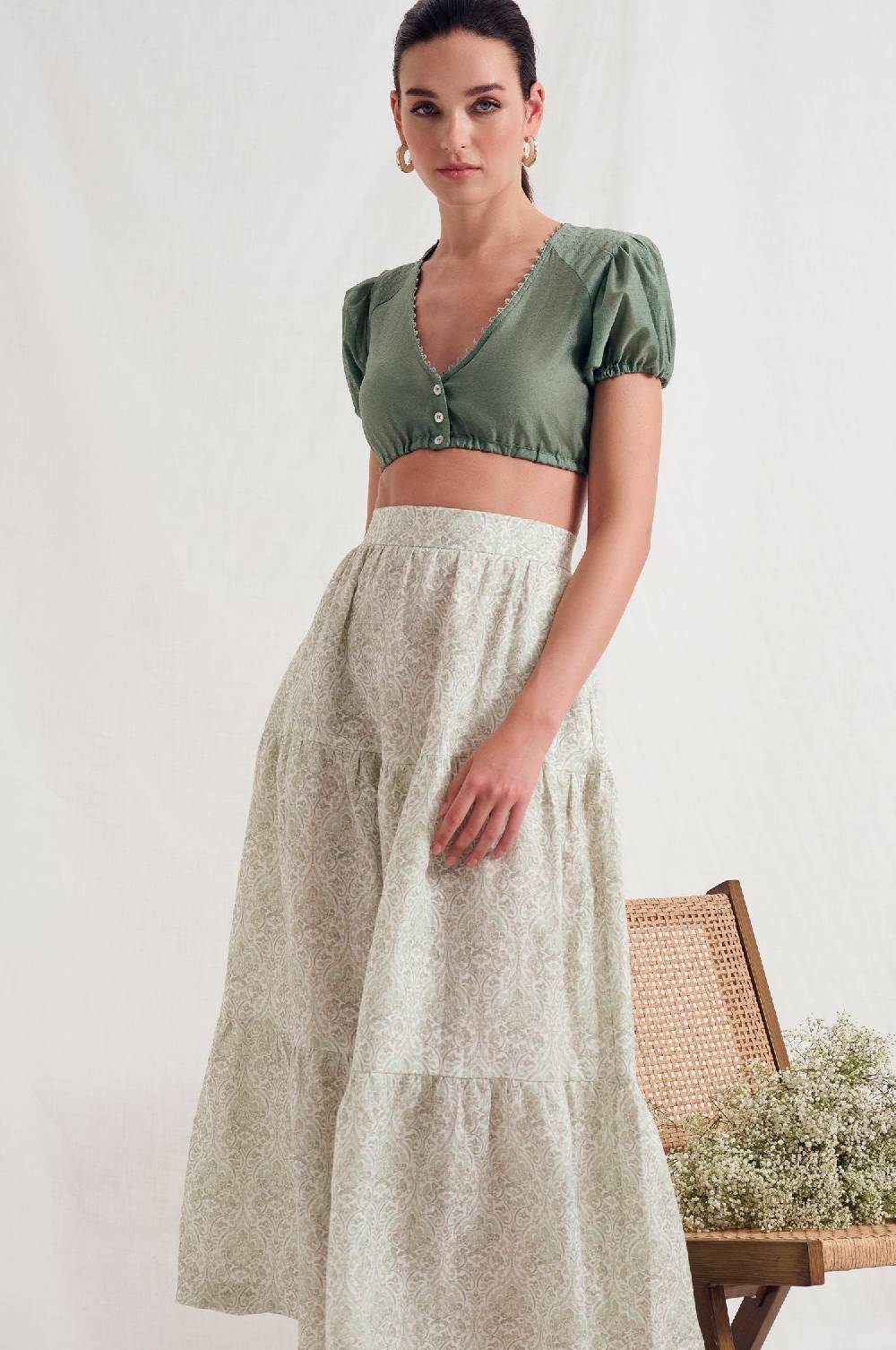Kinga Mathe Rock Sandra in Mint im Angebot
