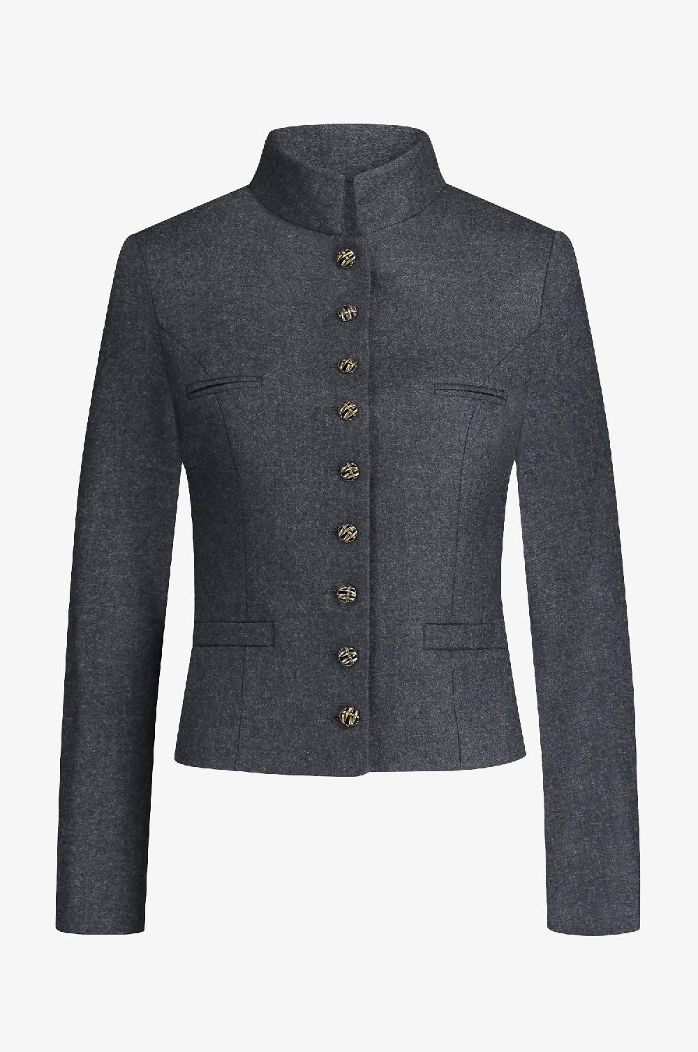 Kinga Mathe Jacke Constanze aus Schurwolle in Anthrazit