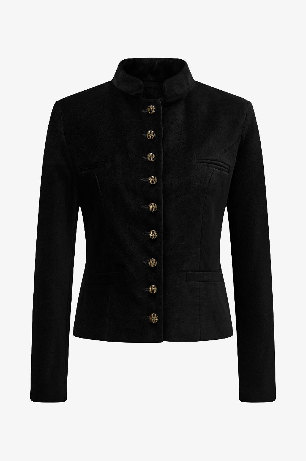 Kinga Mathe Jacke Constanze Samt in Schwarz