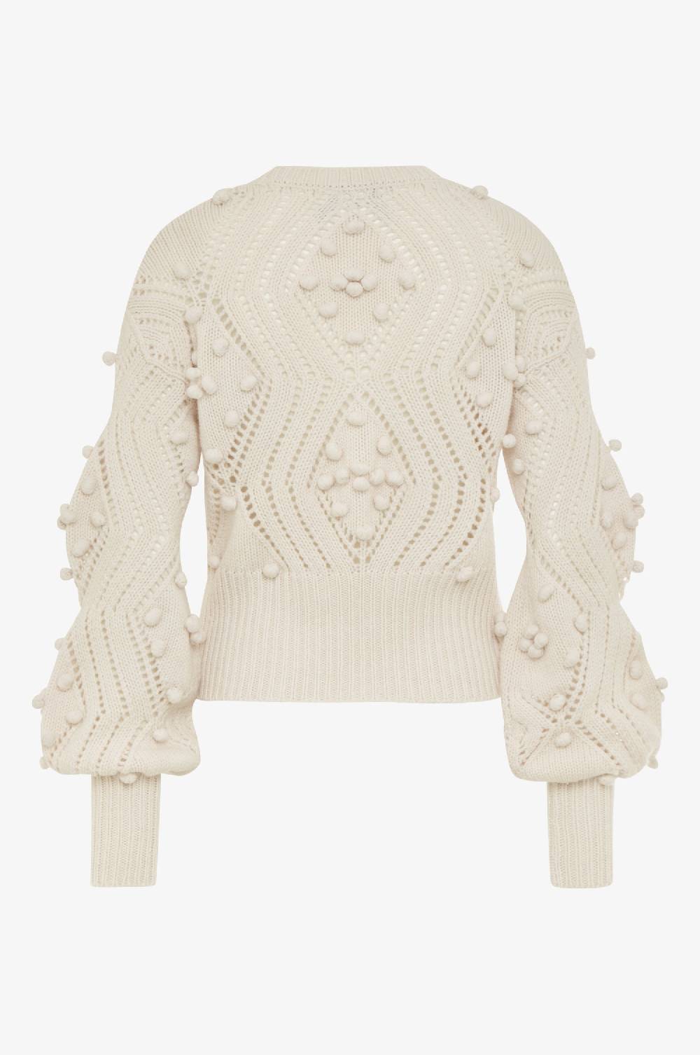 Kinga Mathe Cashmere Pullover Thea in Ivory Schlussverkauf