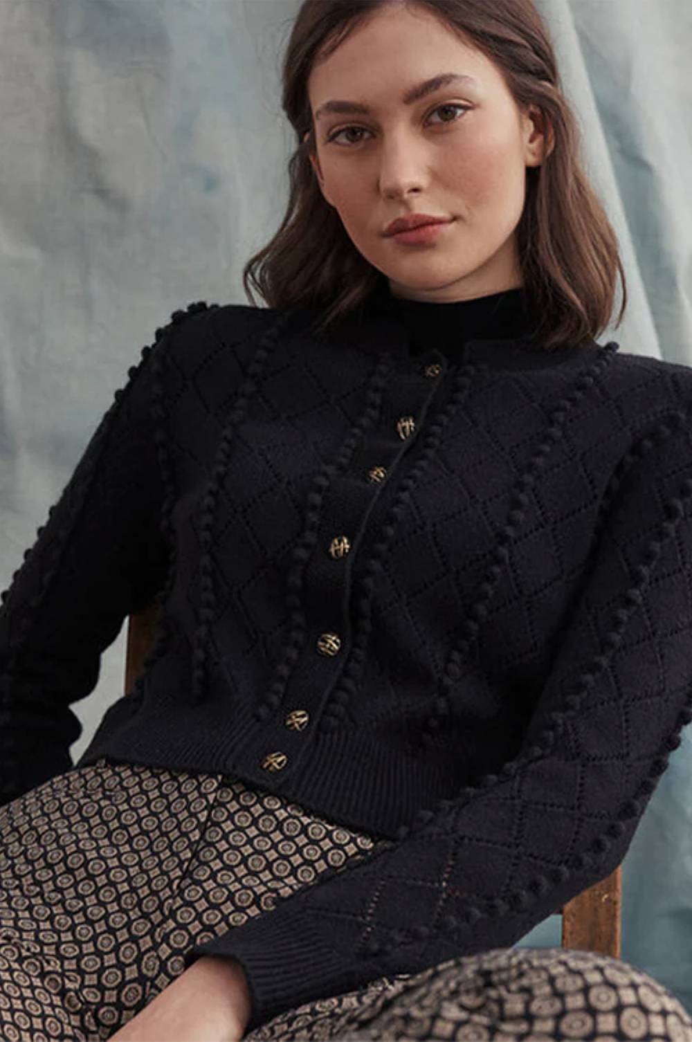 Kinga Mathe Cashmere Strickjacke Amalia in Schwarz Günstiger Verkauf