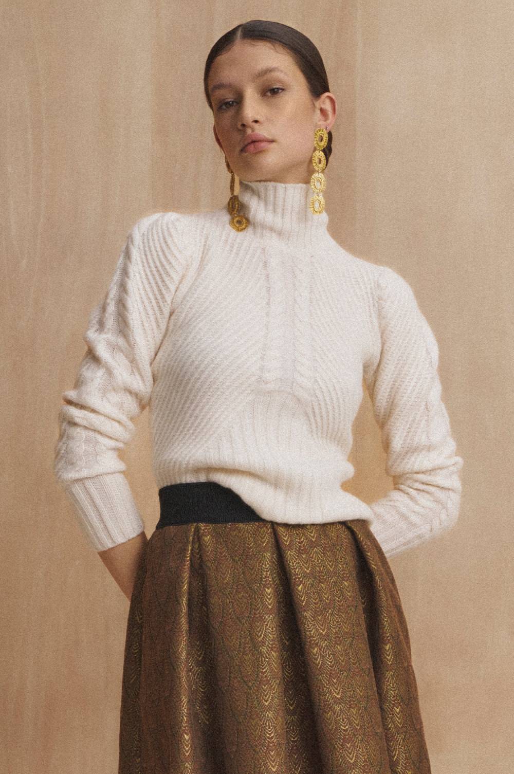 Kinga Mathe Cashmere Pullover Clara in Ivory Outlet