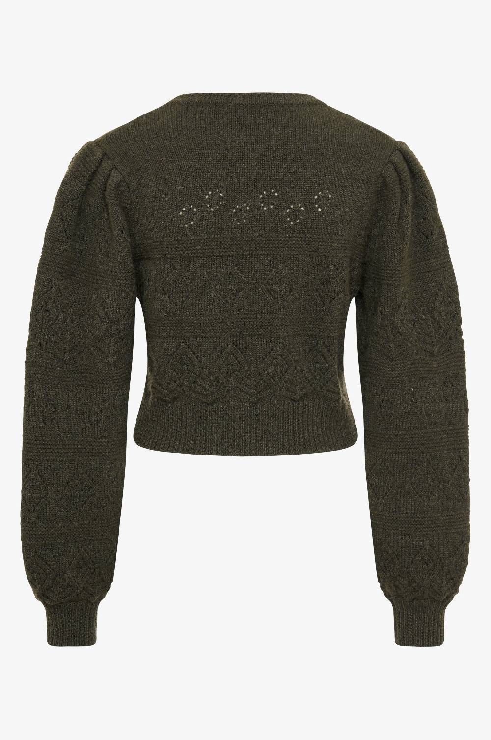 Kinga Mathe Cashmere Strickjacke Dakota in Olive im Angebot