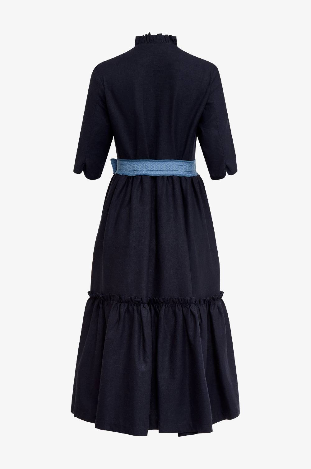 Kinga Mathe Kleid Sue in Dunkelblau Auslauf